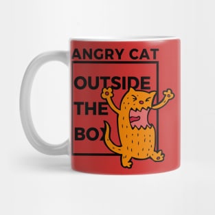 Angry Cat Outside The Box Mug